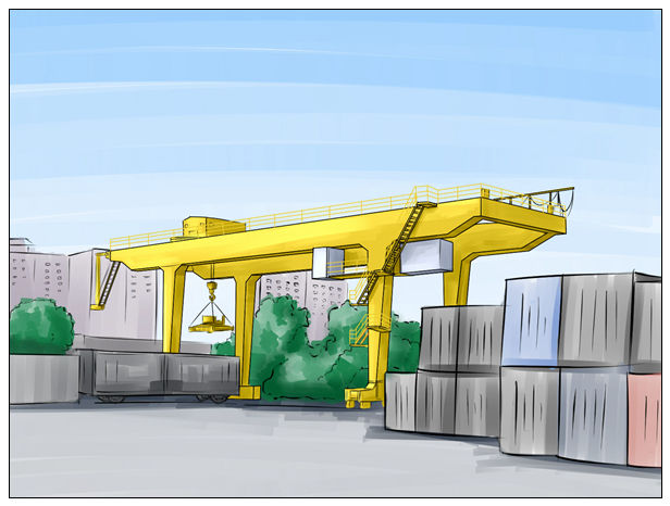 河北黃驊集裝箱龍門吊廠家鐵路貨場用A6級別
